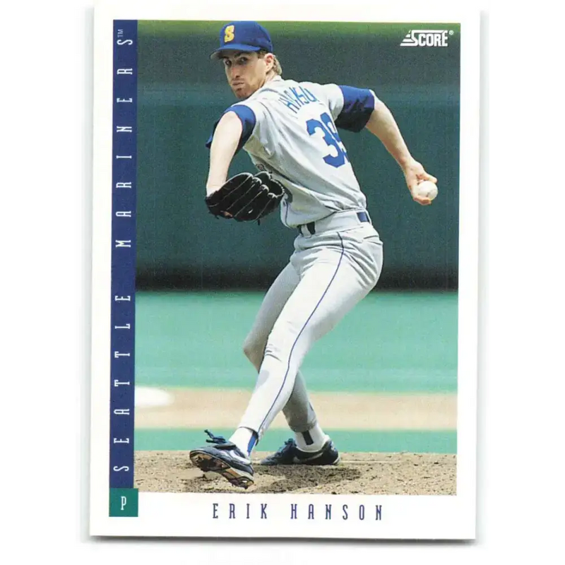 1993 Score #136 Erik Hanson NM-MT Seattle Mariners Baseball Card - Baseball Card Single
