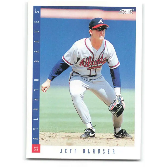 1993 Score #142 Jeff Blauser NM-MT Atlanta Braves Baseball Card - Baseball Card Single
