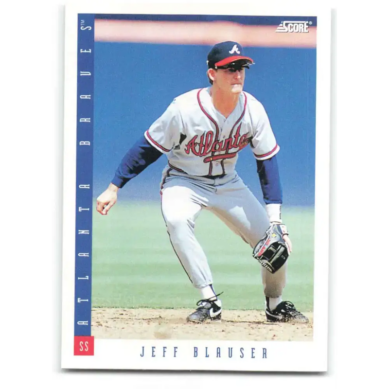 1993 Score #142 Jeff Blauser NM-MT Atlanta Braves Baseball Card - Baseball Card Single