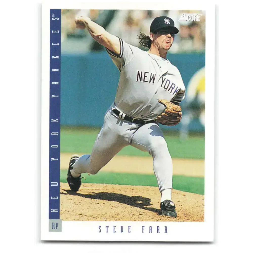 1993 Score #162 Steve Farr NM-MT New York Yankees Baseball Card - Baseball Card Single