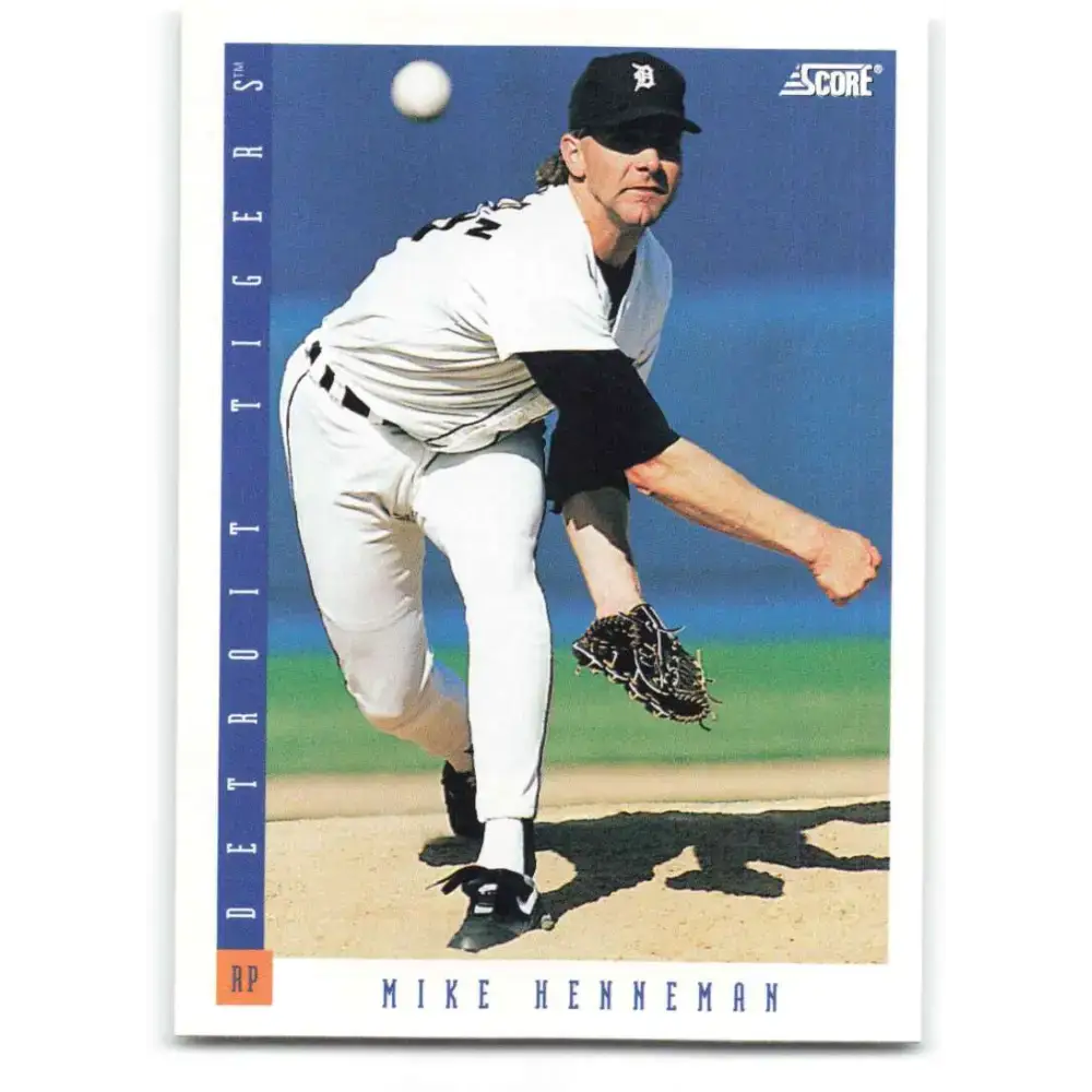 1993 Score #166 Mike Henneman NM-MT Detroit Tigers Baseball Card - Baseball Card Single
