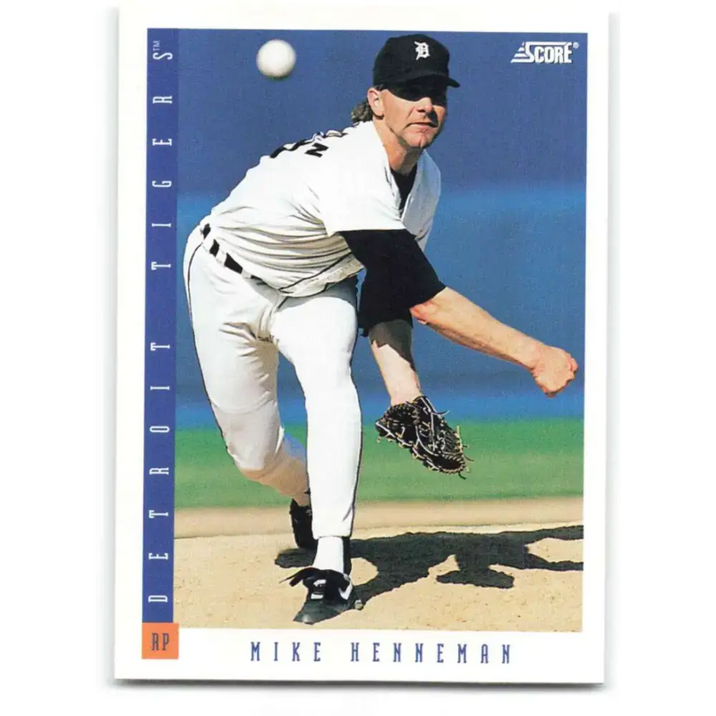 1993 Score #166 Mike Henneman NM-MT Detroit Tigers Baseball Card - Baseball Card Single