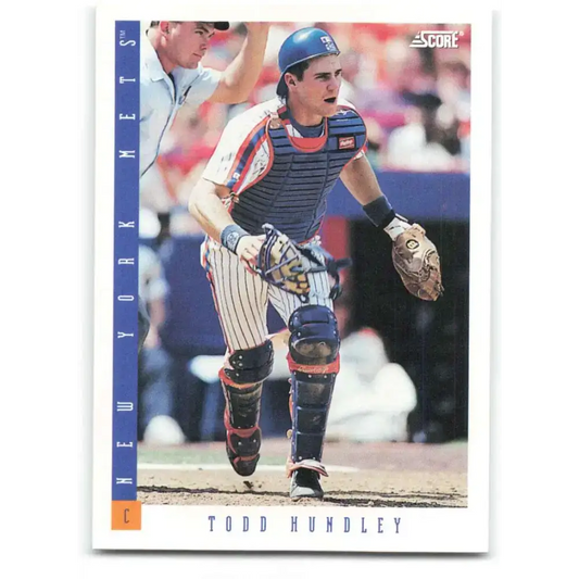 1993 Score #167 Todd Hundley NM-MT New York Mets Baseball Card - Baseball Card Single