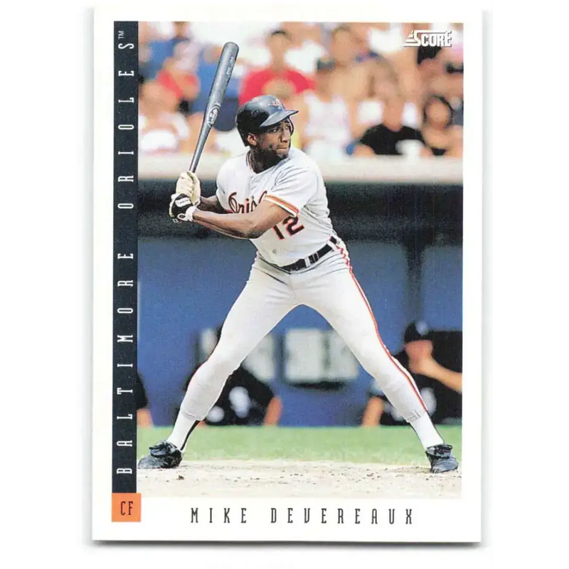 1993 Score #170 Mike Devereaux NM-MT Baltimore Orioles Baseball Card - Baseball Card Single