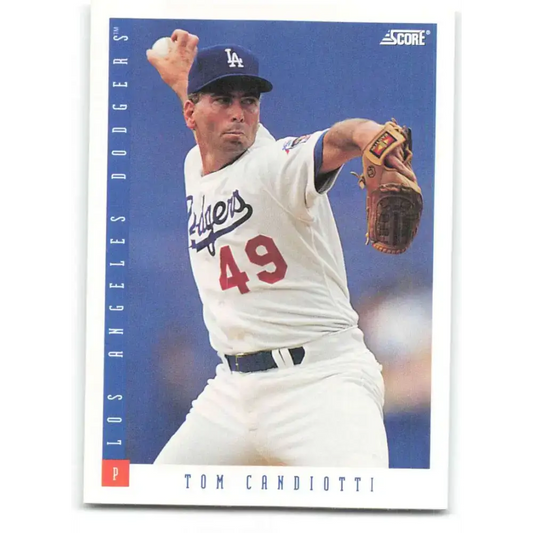 1993 Score #175 Tom Candiotti NM-MT Los Angeles Dodgers Baseball Card - Baseball Card Single