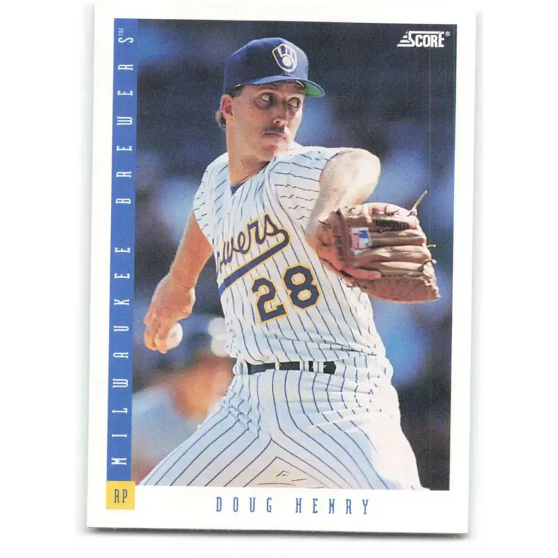 1993 Score #177 Doug Henry NM-MT Milwaukee Brewers Baseball Card - Baseball Card Single