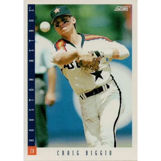 1993 Score #18 Craig Biggio NM-MT Houston Astros Baseball Card - Baseball Card Single