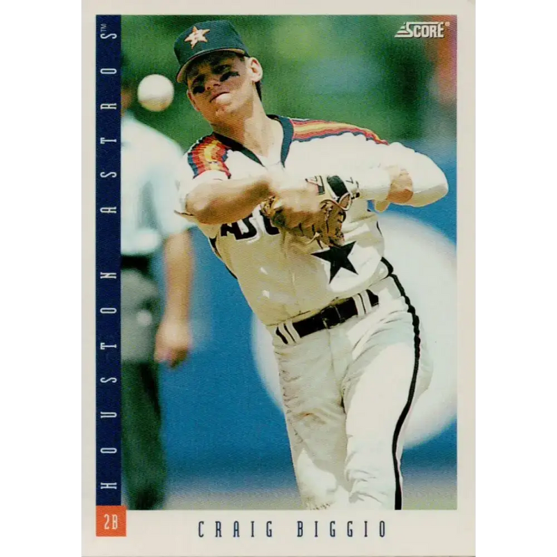 1993 Score #18 Craig Biggio NM-MT Houston Astros Baseball Card - Baseball Card Single
