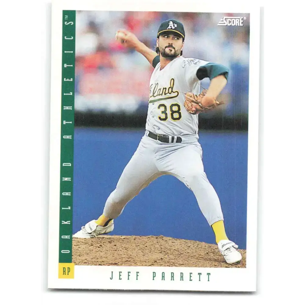 1993 Score #180 Jeff Parrett NM-MT Oakland Athletics Baseball Card - Baseball Card Single