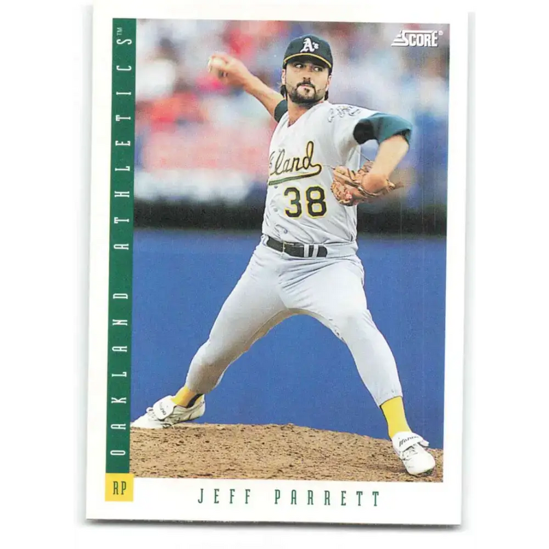 1993 Score #180 Jeff Parrett NM-MT Oakland Athletics Baseball Card - Baseball Card Single