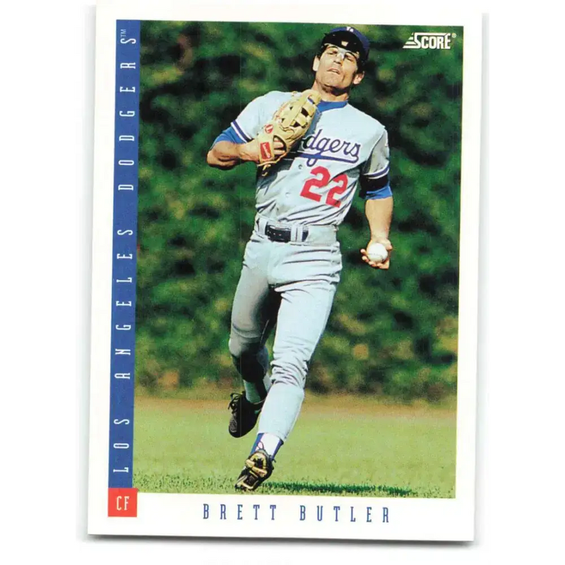 1993 Score #20 Brett Butler NM-MT Los Angeles Dodgers Baseball Card - Baseball Card Single