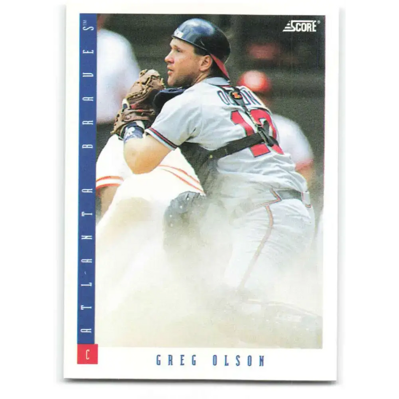 1993 Score #209 Greg Olson NM-MT Atlanta Braves Baseball Card - Baseball Card Single