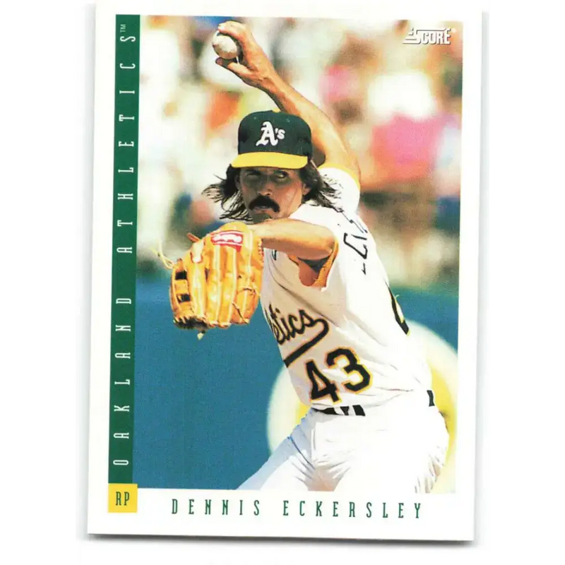 1993 Score #21 Dennis Eckersley NM-MT Oakland Athletics Baseball Card - Baseball Card Single
