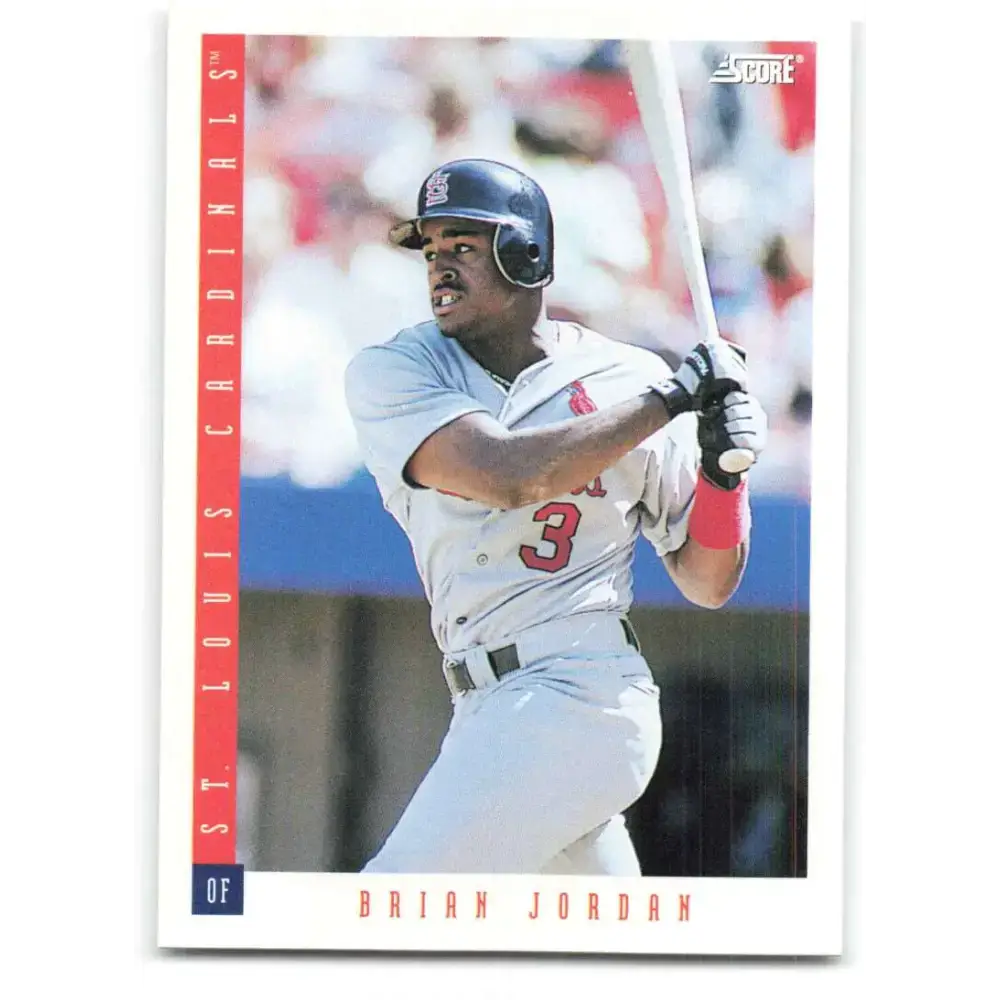 1993 Score #217 Brian Jordan NM-MT St. Louis Cardinals Baseball Card - Baseball Card Single