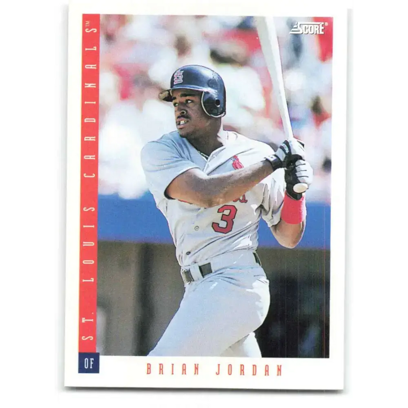1993 Score #217 Brian Jordan NM-MT St. Louis Cardinals Baseball Card - Baseball Card Single