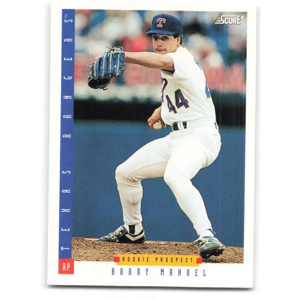 1993 Score #225 Barry Manuel NM-MT Texas Rangers Baseball Card - Baseball Card Single