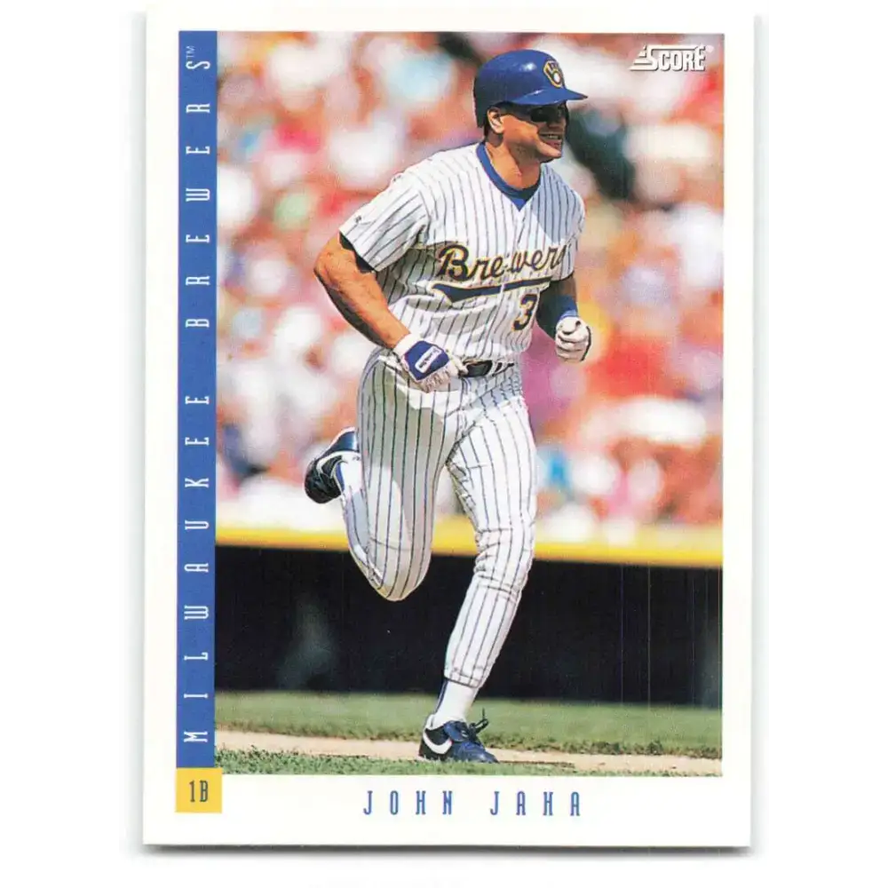 1993 Score #236 John Jaha NM-MT Milwaukee Brewers Baseball Card - Baseball Card Single