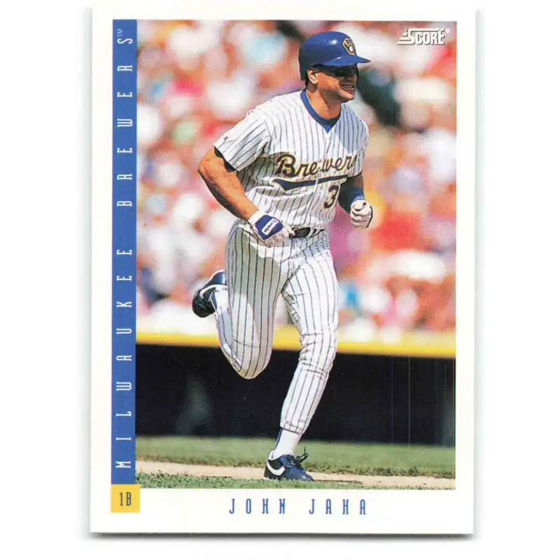 1993 Score #236 John Jaha NM-MT Milwaukee Brewers Baseball Card - Baseball Card Single