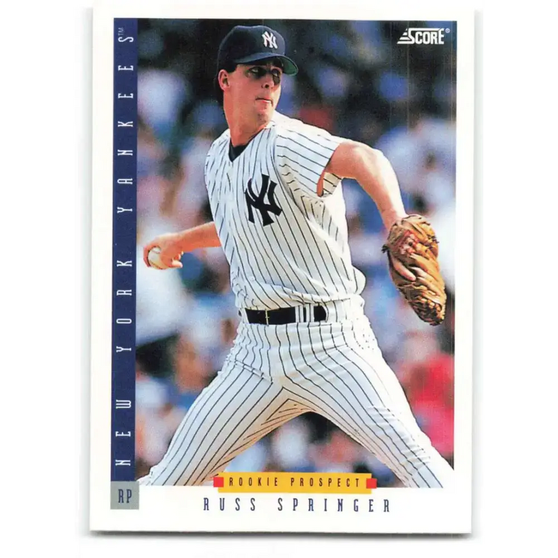 1993 Score #238 Russ Springer NM-MT New York Yankees Baseball Card - Baseball Card Single