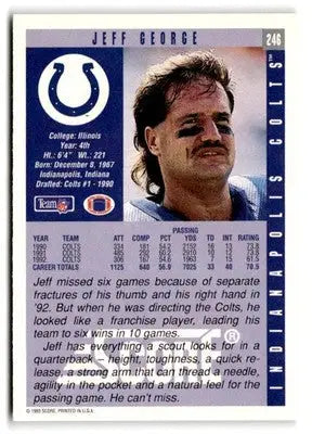 1993 Score #246 Jeff George - Football Card Single