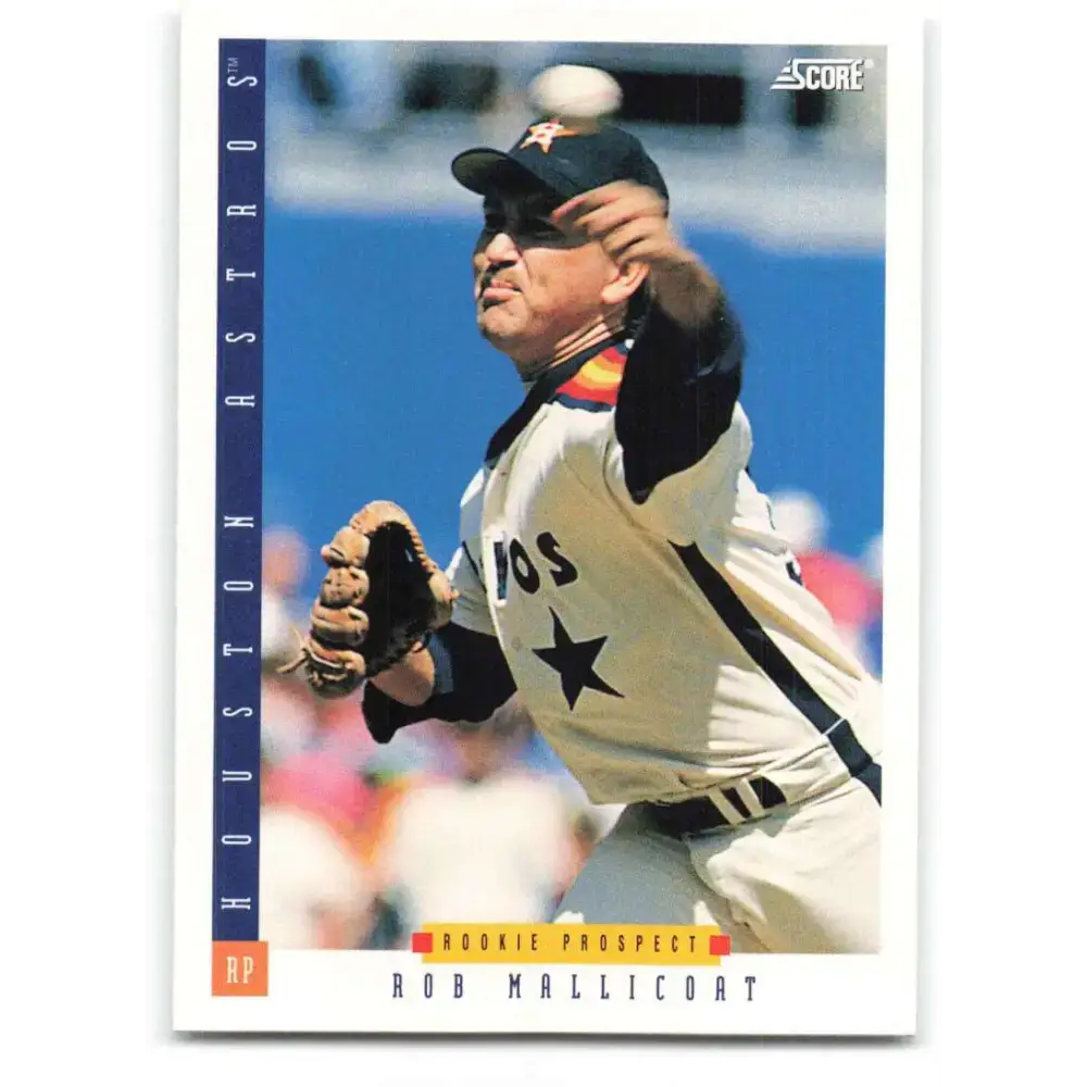 1993 Score #253 Rob Mallicoat NM-MT Houston Astros Baseball Card - Baseball Card Single