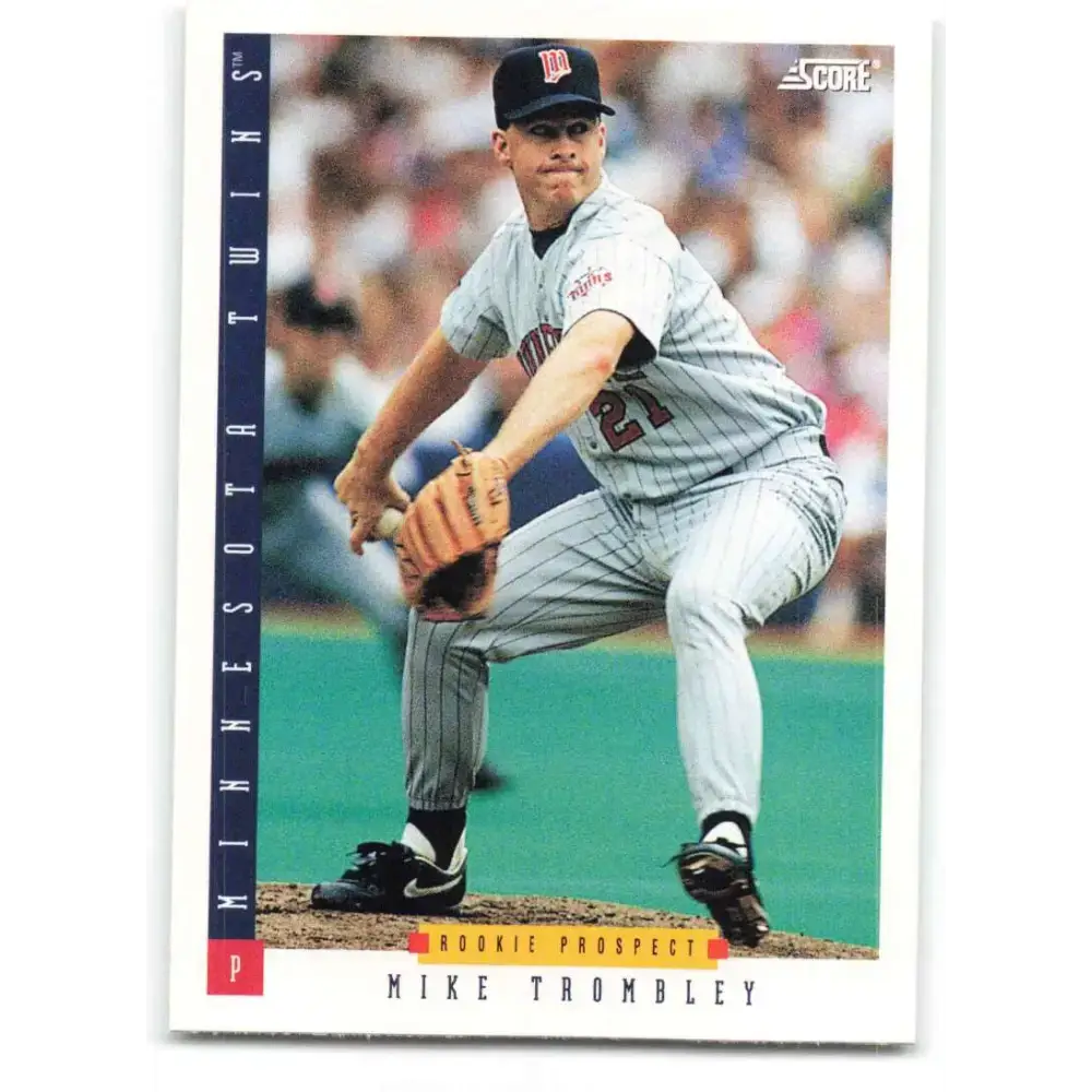 1993 Score #287 Mike Trombley NM-MT Minnesota Twins Baseball Card - Baseball Card Single
