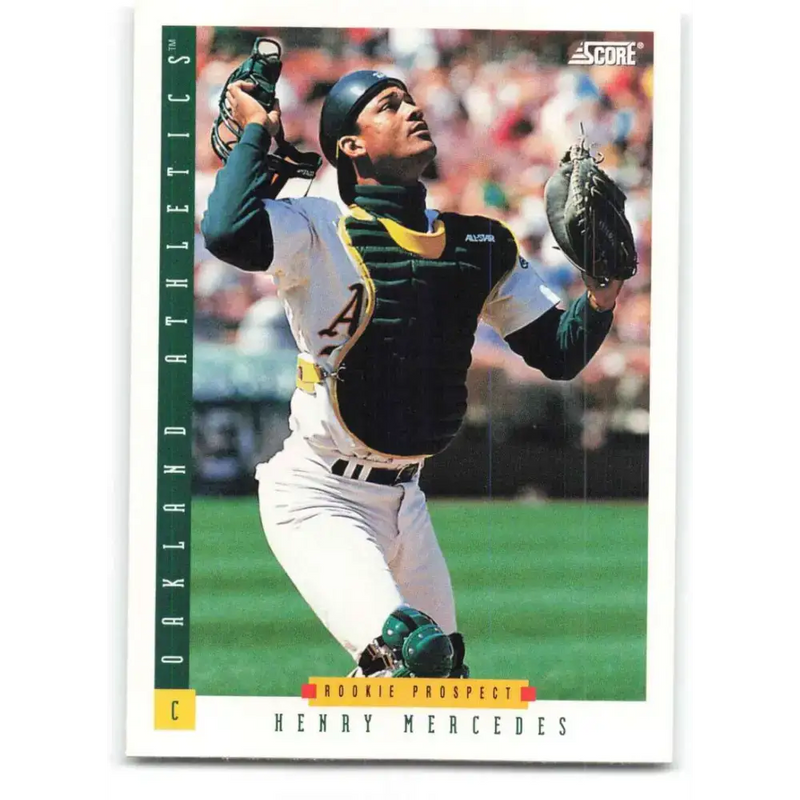1993 Score #290 Henry Mercedes NM-MT Oakland Athletics Baseball Card - Baseball Card Single