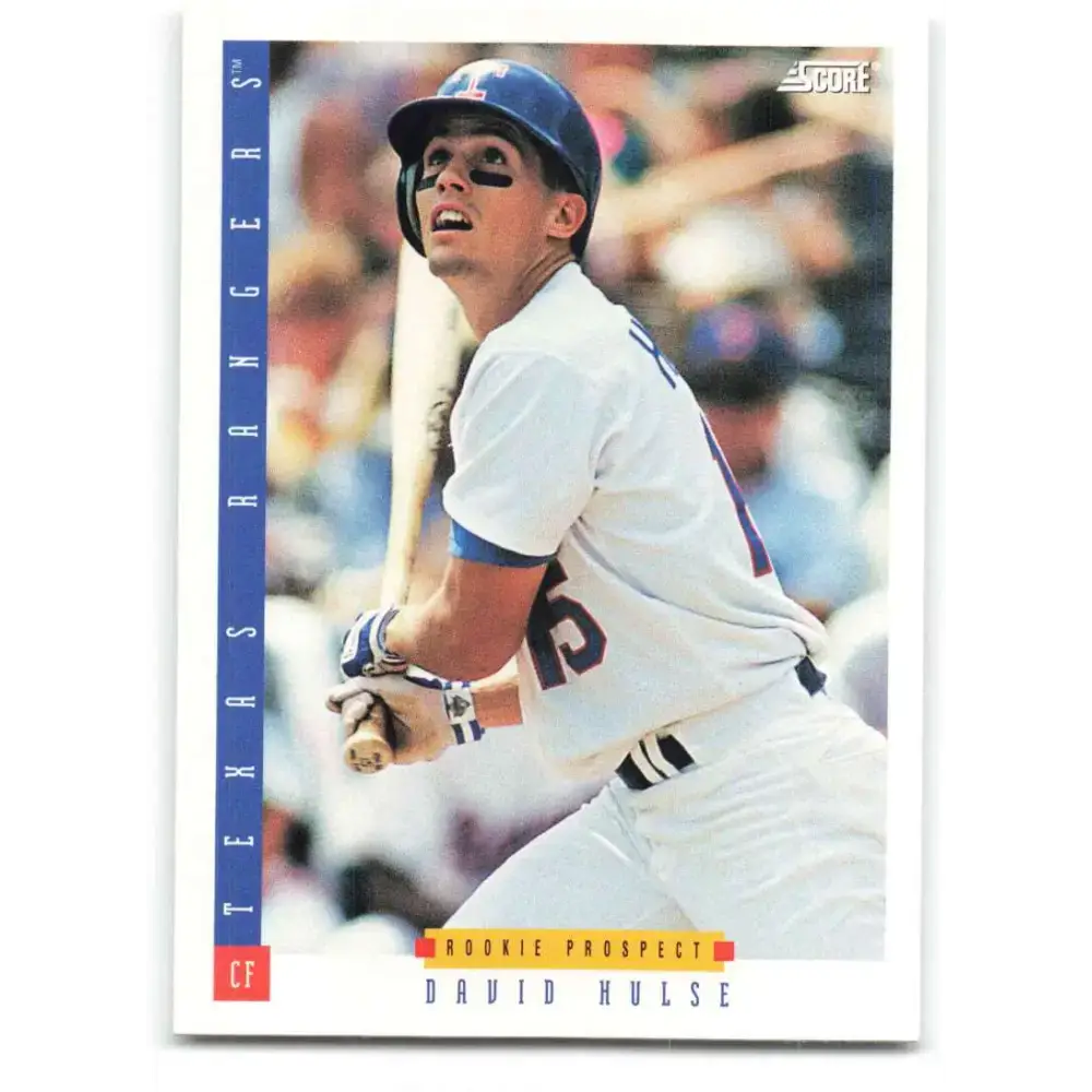 1993 Score #293 David Hulse NM-MT RC Rookie Texas Rangers Baseball Card - Baseball Card Single