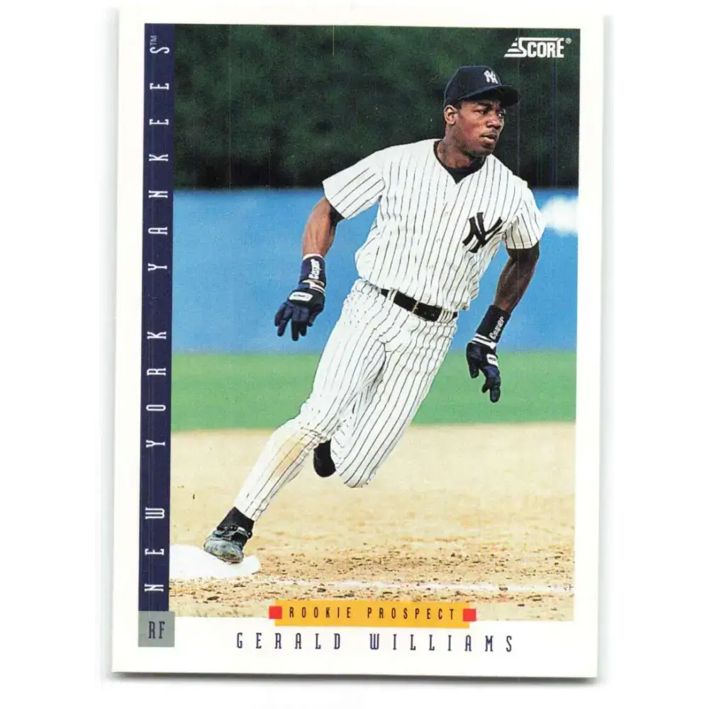 1993 Score #298 Gerald Williams NM-MT New York Yankees Baseball Card - Baseball Card Single