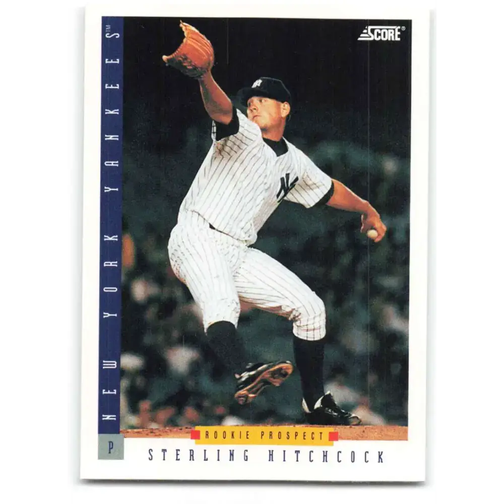 1993 Score #311 Sterling Hitchcock NM-MT RC Rookie New York Yankees Baseball Card - Baseball Card Single