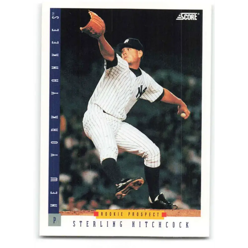 1993 Score #311 Sterling Hitchcock NM-MT RC Rookie New York Yankees Baseball Card - Baseball Card Single