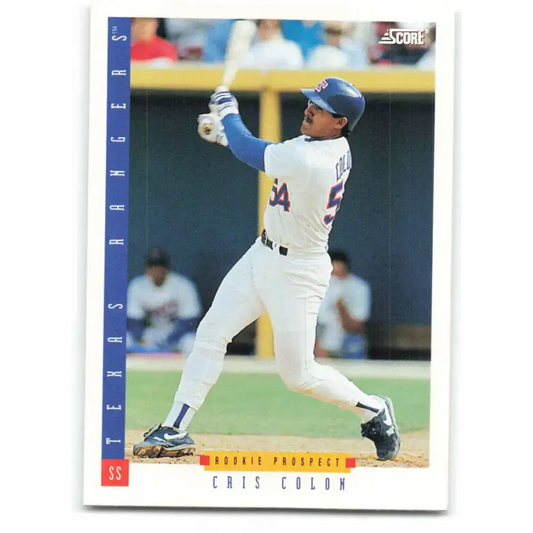 1993 Score #314 Cris Colon NM-MT Texas Rangers Baseball Card - Baseball Card Single