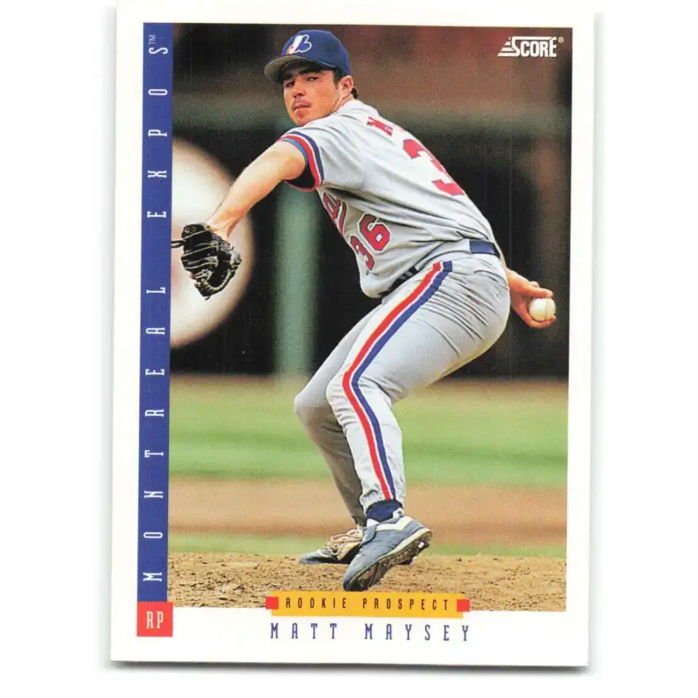 1993 Score #316 Matt Maysey NM-MT Montreal Expos Baseball Card - Baseball Card Single