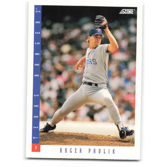 1993 Score #325 Roger Pavlik NM-MT Texas Rangers Baseball Card - Baseball Card Single