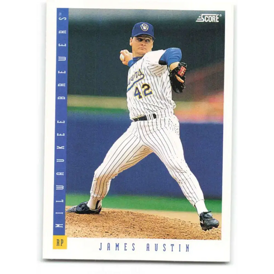 1993 Score #331 Jim Austin NM-MT Milwaukee Brewers Baseball Card - Baseball Card Single