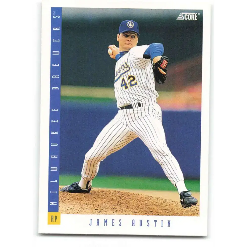 1993 Score #331 Jim Austin NM-MT Milwaukee Brewers Baseball Card - Baseball Card Single