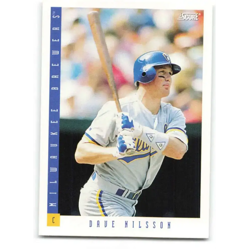 1993 Score #344 Dave Nilsson NM-MT Milwaukee Brewers Baseball Card - Baseball Card Single
