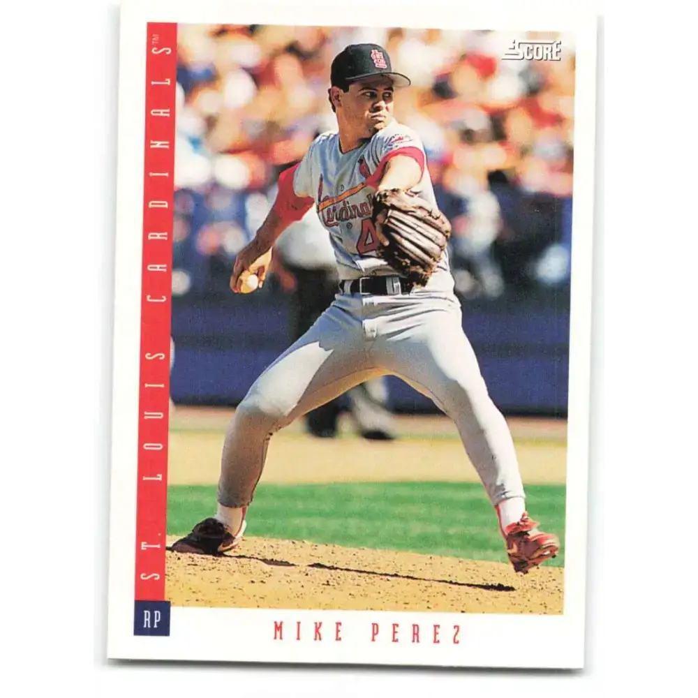 1993 Score #345 Mike Perez NM-MT St. Louis Cardinals Baseball Card - Baseball Card Single