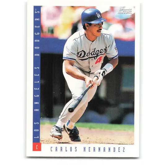 1993 Score #348 Carlos Hernandez NM-MT Los Angeles Dodgers Baseball Card - Baseball Card Single