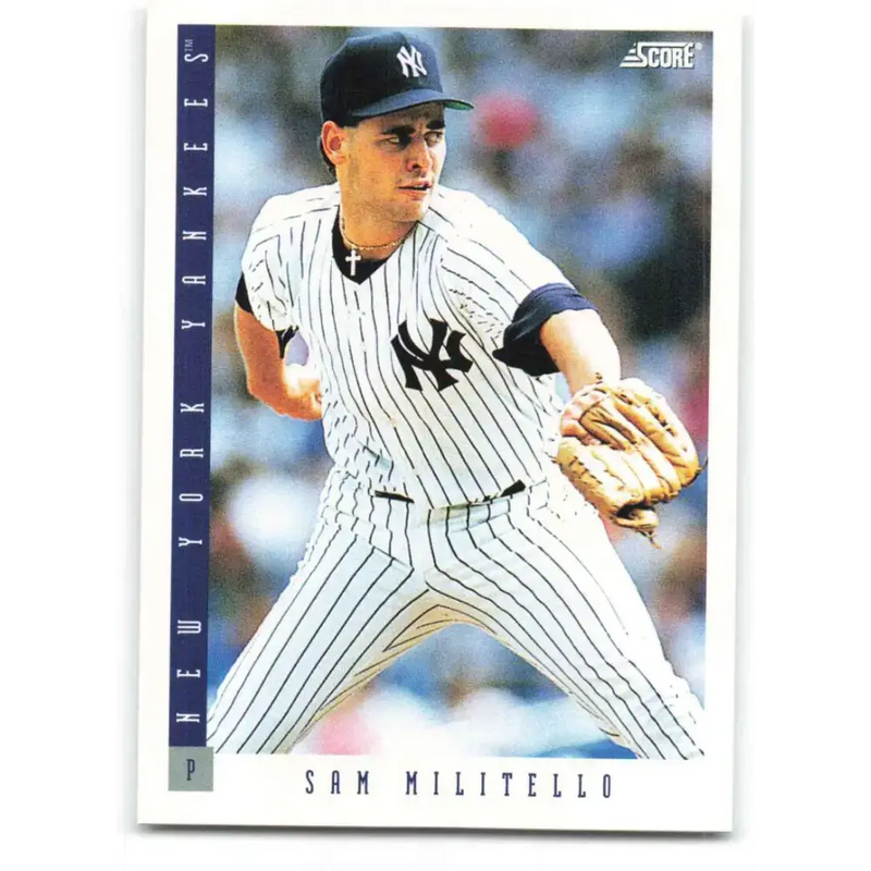 1993 Score #351 Sam Militello NM-MT New York Yankees Baseball Card - Baseball Card Single