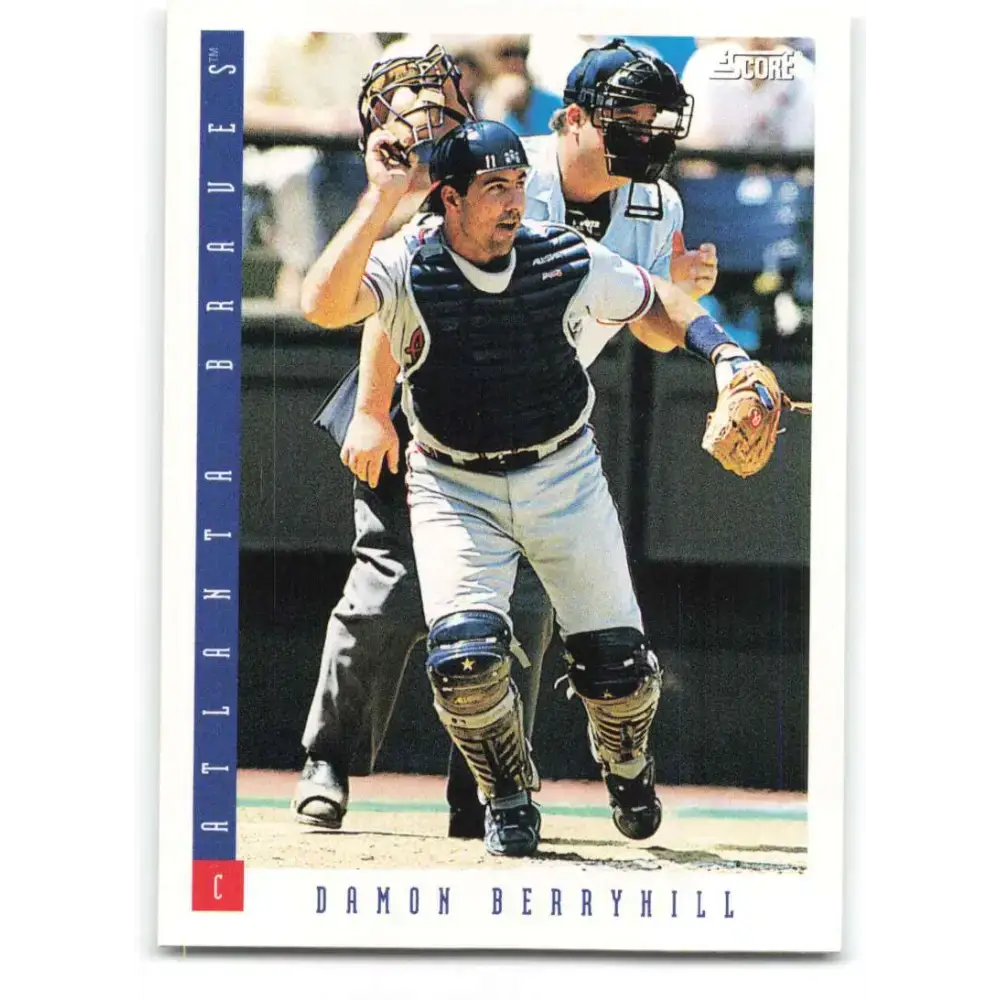 1993 Score #373 Damon Berryhill NM-MT Atlanta Braves Baseball Card - Baseball Card Single