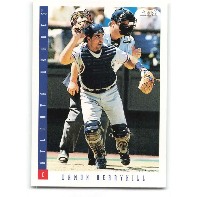 1993 Score #373 Damon Berryhill NM-MT Atlanta Braves Baseball Card - Baseball Card Single