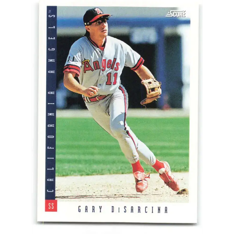 1993 Score #374 Gary DiSarcina NM-MT California Angels Baseball Card - Baseball Card Single