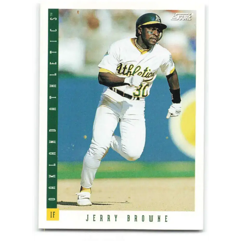 1993 Score #382 Jerry Browne NM-MT Oakland Athletics Baseball Card - Baseball Card Single