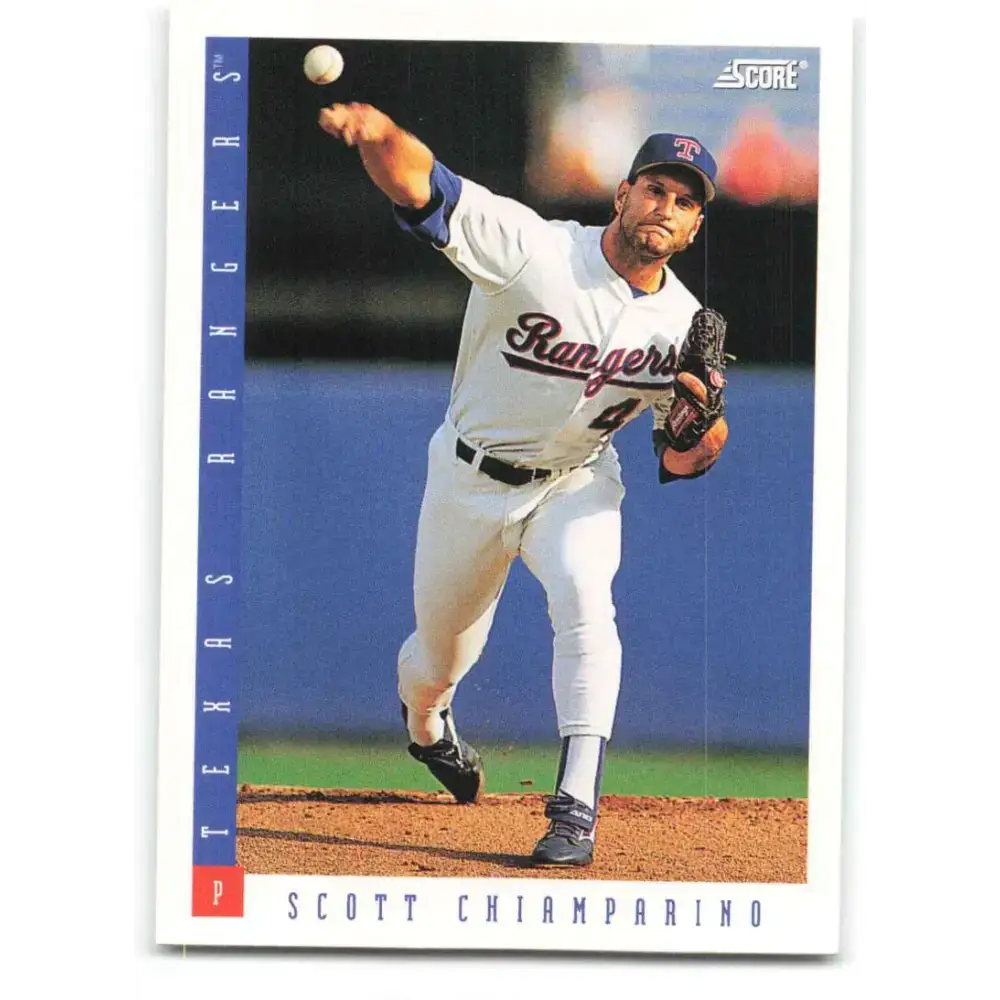1993 Score #386 Scott Chiamparino NM-MT Texas Rangers Baseball Card - Baseball Card Single