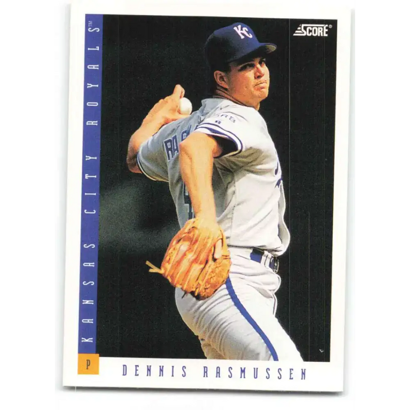 1993 Score #392 Dennis Rasmussen NM-MT Kansas City Royals Baseball Card - Baseball Card Single