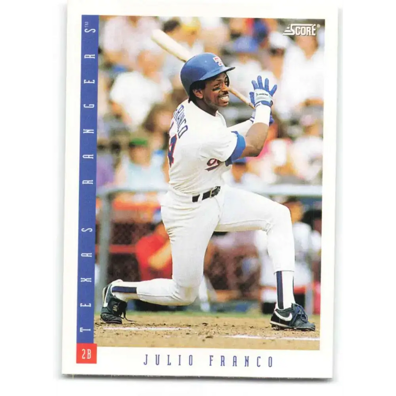 1993 Score #394 Julio Franco NM-MT Texas Rangers Baseball Card - Baseball Card Single