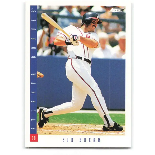 1993 Score #396 Sid Bream NM-MT Atlanta Braves Baseball Card - Baseball Card Single
