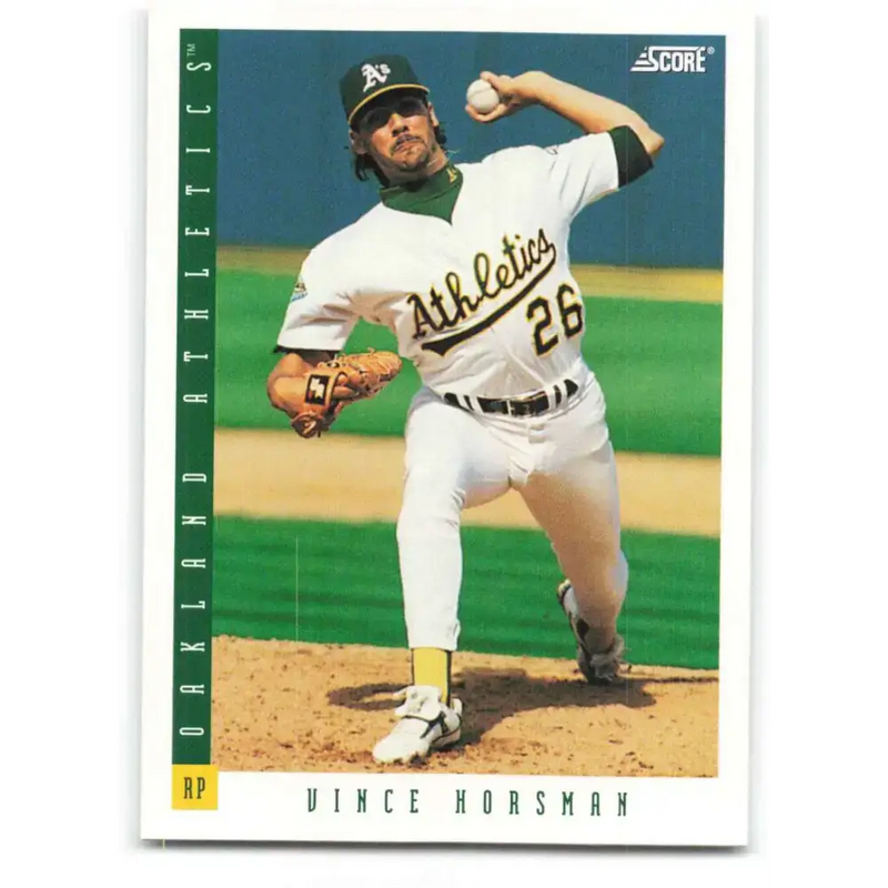 1993 Score #406 Vince Horsman NM-MT Oakland Athletics Baseball Card - Baseball Card Single