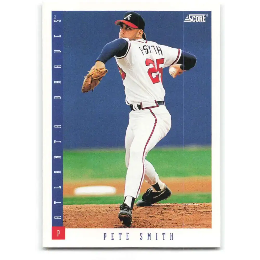 1993 Score #408 Pete Smith NM-MT Atlanta Braves Baseball Card - Baseball Card Single
